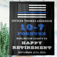 Police Party Mince ligne bleue joyeuse retraite