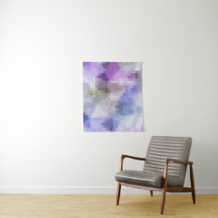 Tenture Polygonal géométrique violet violet bleu pixel car