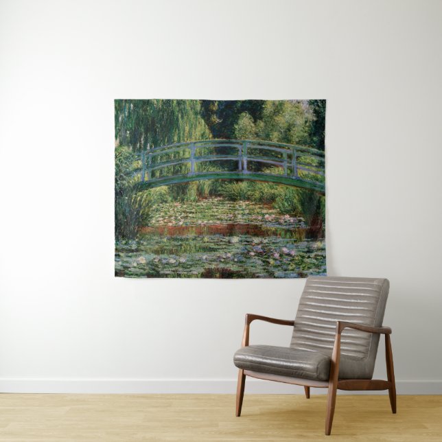 Tenture Pont japonais sur l'étang Lily par Monet (En situation (horizontale))