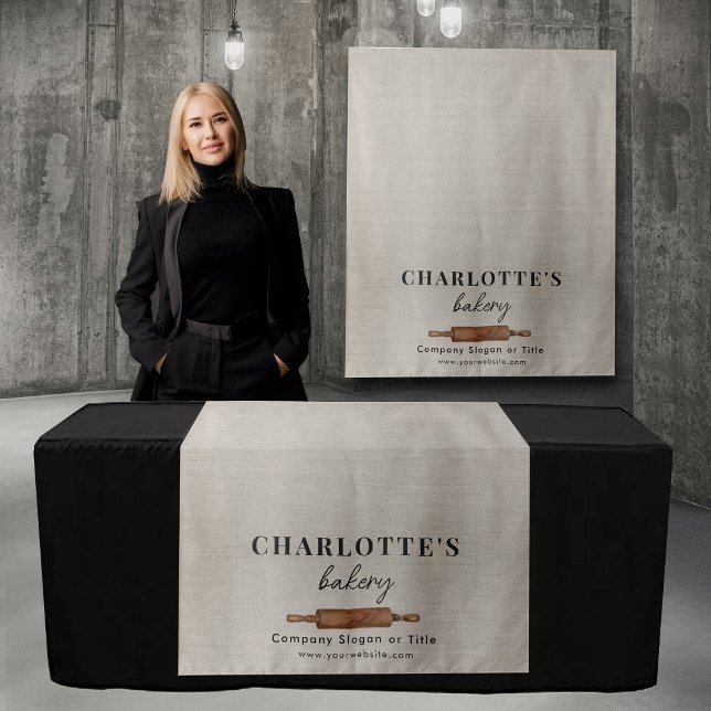 Tenture Pop Up Shop Table Runner Banner Bakery Linen (Pop Up Shop Table Runner Banner Bakery Linen Tapestry)