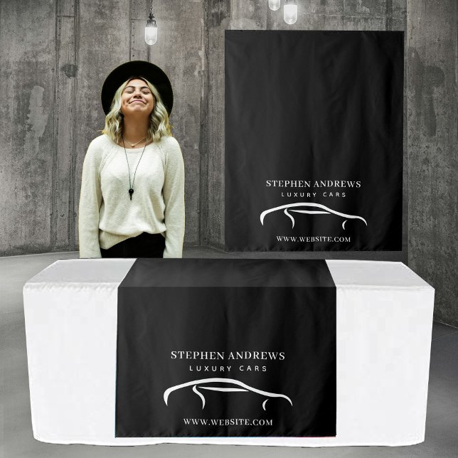 Tenture Pop Up Shop Table Runner Banner Business Car Logo (Pop Up Shop Table Runner Banner Business Car Logo Tapestry)