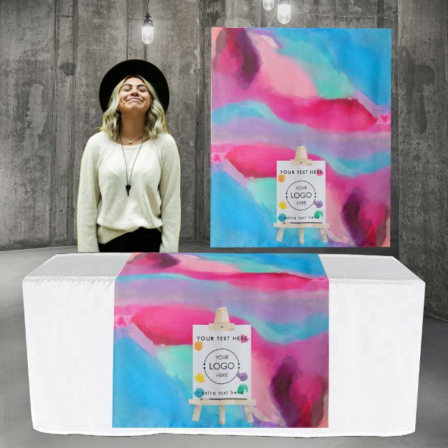 Tenture Pop Up Shop Table Runner Banner Business Logo Art (Pop Up Shop Table Runner Banner Business Logo Art Tapestry)