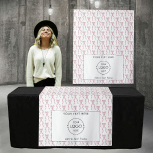 Tenture Pop Up Shop Table Runner Banner Business Logo Bow