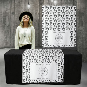Tenture Pop Up Shop Table Runner Banner Business Logo Bow