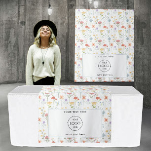 Tenture Pop Up Shop Table Runner Banner Logo Fleurs sauvag