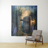 Porte De Jardin Enchantée Sous Ciel De Luciole