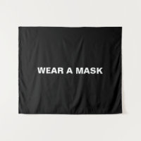 Portez un masque, panneau mural noir blanc minimal