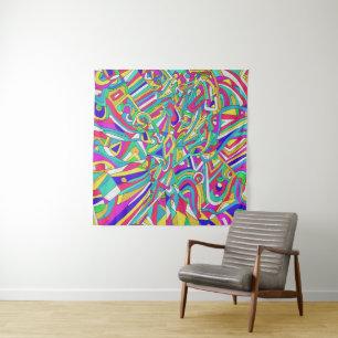 Tenture Portrait Abstrait