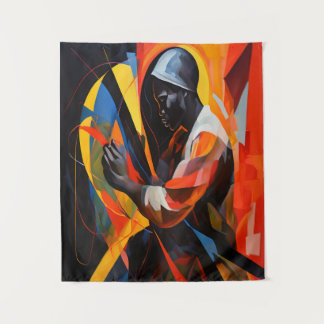 Tenture Portrait Abstrait aux couleurs vives Art moderne
