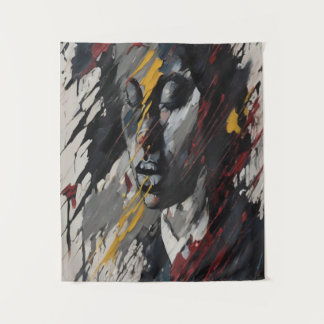 Tenture Portrait expressionniste Abstrait audacieux Art mo