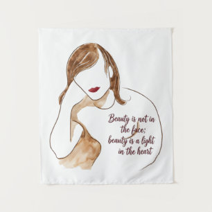 Tenture Portrait Minimaliste Élégant avec Citation