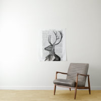 Portrait noir et blanc de cerfs