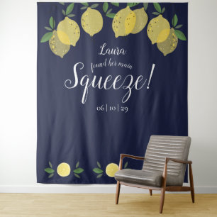 Tenture Poussière de Citron de Mariage en Bleu Prop de Pho