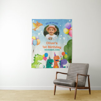 Tenture Premier anniversaire de Little Dino
