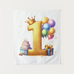 Tenture Premier anniversaire doré
