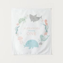 Tenture Premier anniversaire sous la mer 