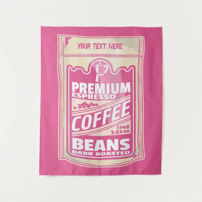 Tenture Premium espresso café haricots rose nourriture pop (Devant)