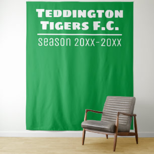 Tenture Présentation de club de football sur fond vert