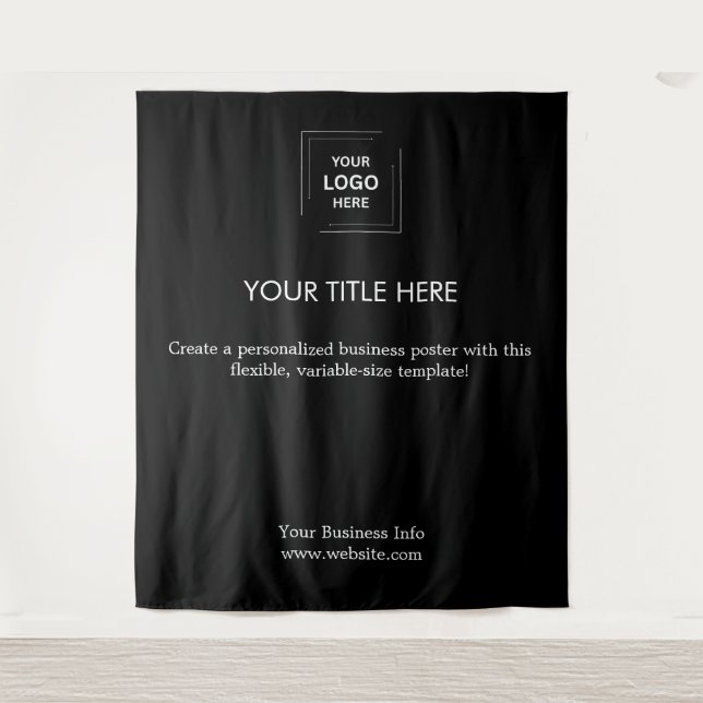 Tenture Présentation du logo d'entreprise moderne noir pou (Devant)