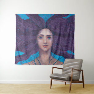 Tenture Primavera, déesse de printemps, imaginaire art sur