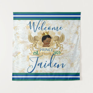 Tenture Prince africain royal Élégant Fond de monogramme