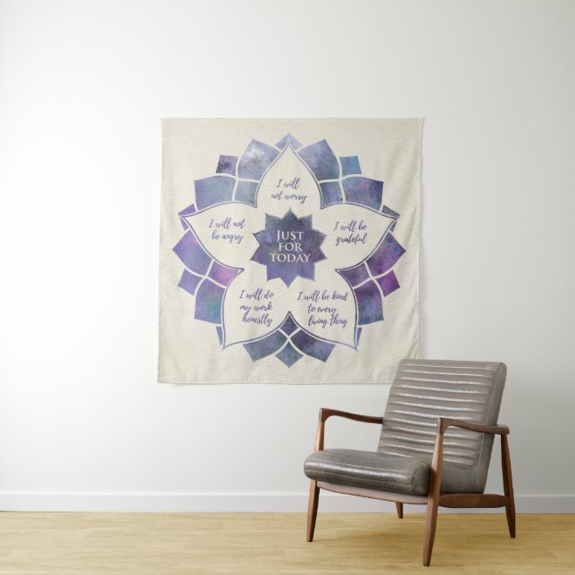 Tenture Principes de Reiki - préceptes de Reiki (En situation)