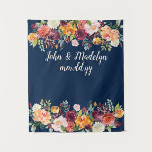 Tenture Printemps Mariage Contexte Boho Réception Photo Bo