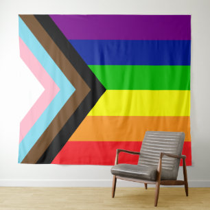 Tenture Progrès LGBT Drapeau Redémarrage - trans & POC inc