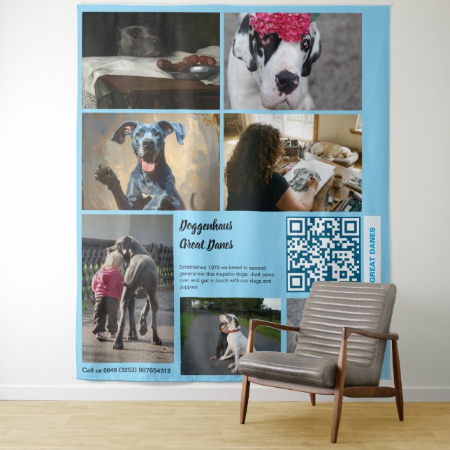 Tenture Promote your Great Dane Kennel Tapestry (En situation)