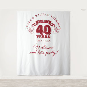 Tenture Prop photo du 40e anniversaire de Ruby
