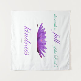 Tenture psaume 33 bonté au lotus pourpre