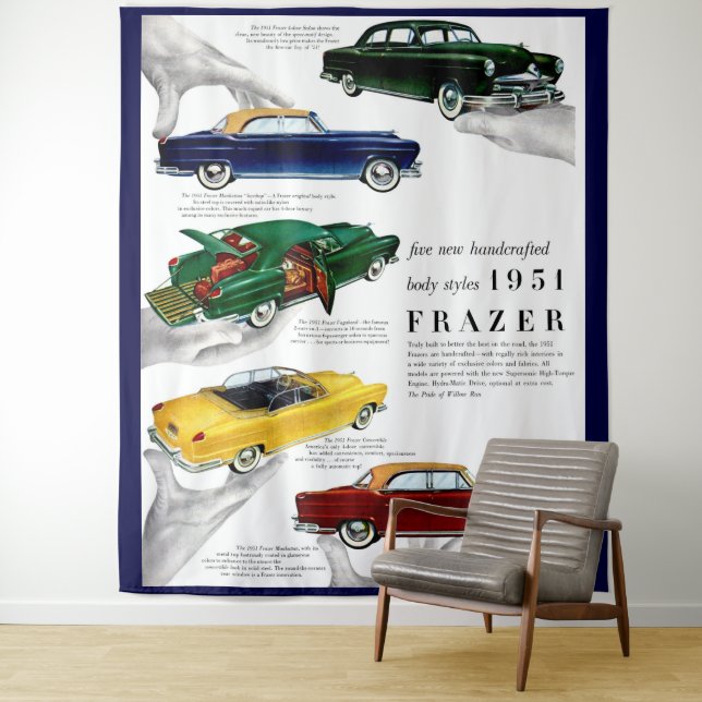 Tenture Publicité automobile de Frazer en 1951 (En situation)