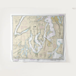 Tenture Puget Sound Partie sud Graphique nautique 18448