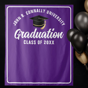 Tenture Purple Blanc Custom Graduation Party Photo Booth