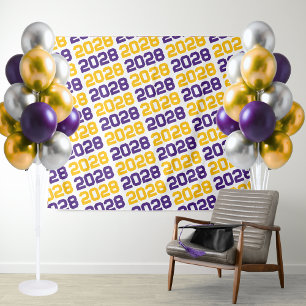 Tenture Purple & Gold N'IMPORTE QUELLE Année de classe Con
