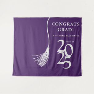 Tenture Purple High School Graduation Party Photo Contexte
