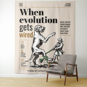 Tenture Quand l'évolution est câblée, les Grands Danois so