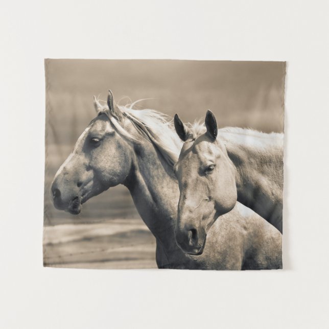 Tenture Quart De Chevaux Sur Les Prairies Canadiennes (Devant (Horizontal))