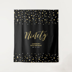 Tenture Quatre-vingt-dix Gold & Black 90th Birthday Party