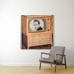 Tenture Qui est à la télé ?