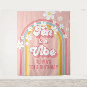 Tenture Rainbow Retro Ten est une ambiance Groovy 10e anni