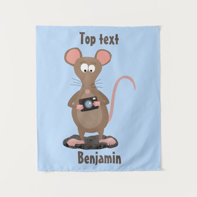 Tenture Rat drôle avec dessin animé de la caméra (Devant)