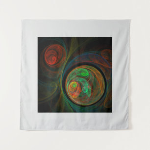Tenture Reborn Green Art Abstrait