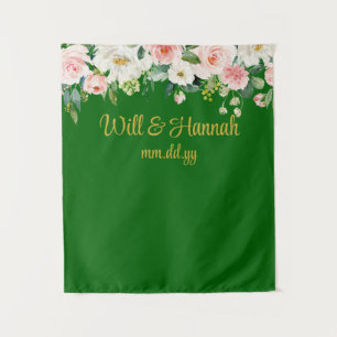 Tenture Réception de mariage de verdure personnalisée Prop