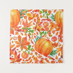 Tenture Récolte d'automne : aquarelle L'abondance de chute