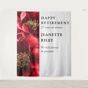 Tenture Red Elegant Chic Floral Retraite Party Contexte