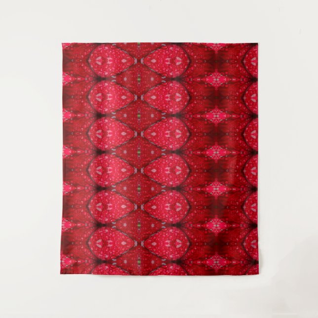 Tenture Red Petunia Ikat Too (Devant)