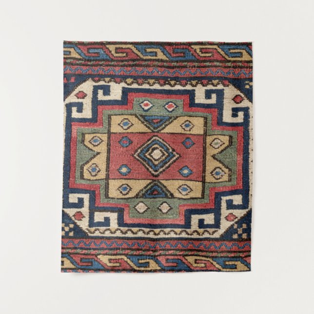 Tenture Red White Blue Western Lone Star Dallas  (Devant)