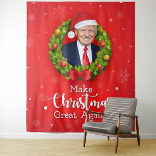 Tenture Refaire Noël plus grand Trump MAGA cadeau drôle