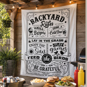Tenture Règles de barbecue jardin